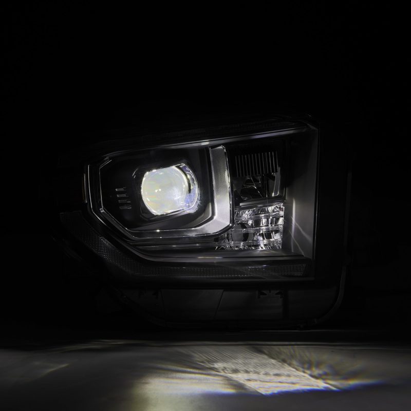 AlphaRex 880835 14-21 Toyota Tundra LUXX-Series LED Proj Headlights Blk w/Actv Light & Seq. Sig + DRL