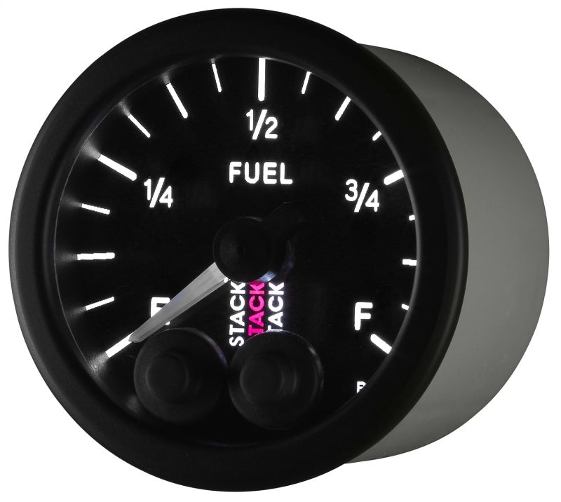 Autometer Stack 52mm 0-280 Ohm Programmable Pro-Control Fuel Level Gauge - Black ST3515