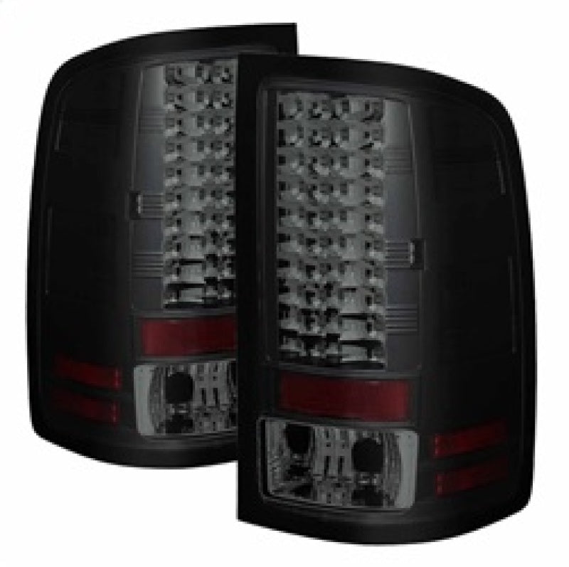 Spyder GMC Sierra 07-13 (Not 3500 Dually 4 Rear Wheels)LED Tail Lights Blk Smke ALT-YD-GS07-LED-BSM - eliteracefab.com