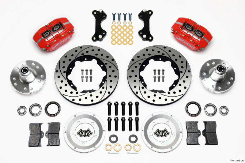 Wilwood Dynapro Dust-Boot Front Kit 11.00in Drilled-Red WWE ProSpindle Wilwood