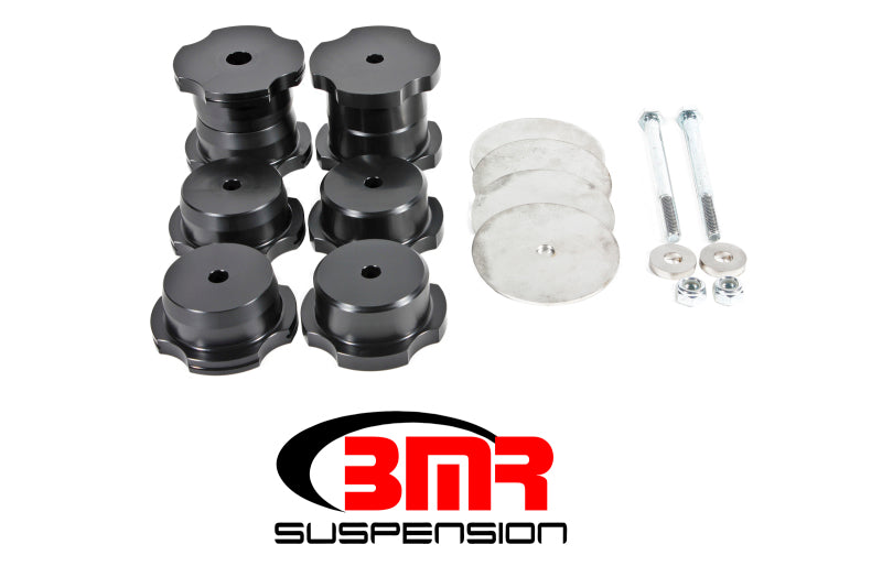 BMR 16-17 6th Gen Camaro Rear Cradle Bushing Kit (Delrin) - Black - eliteracefab.com