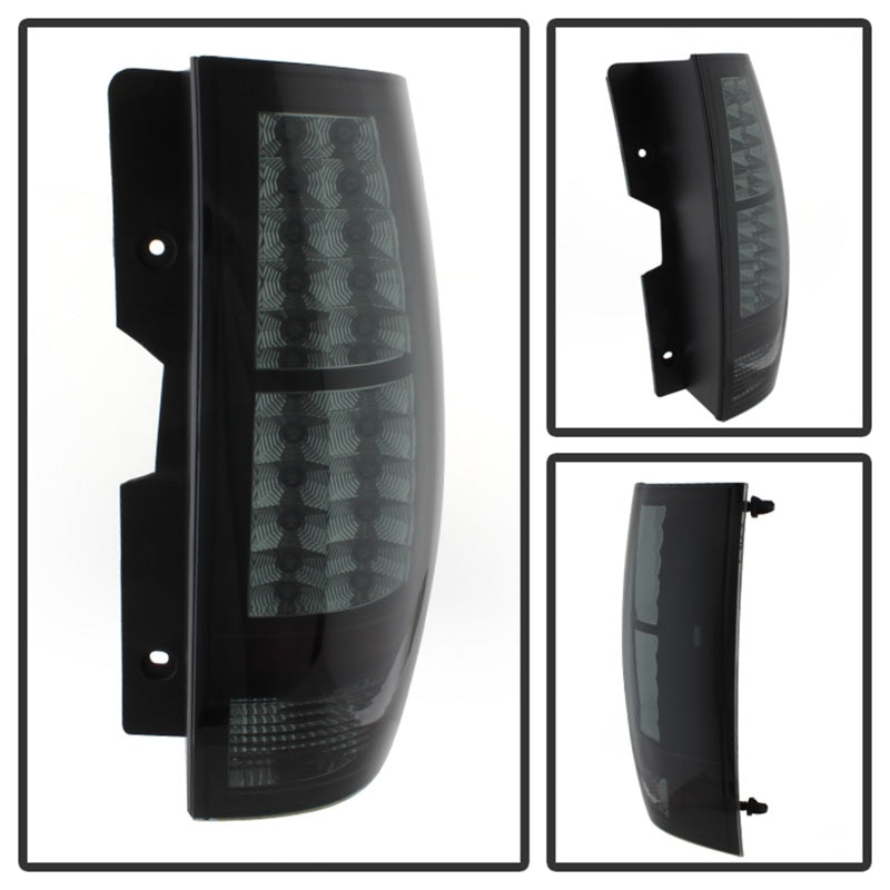 Spyder Chevy Suburban/GMC Yukon/Yukon Denali 07-14 LED Tail Lights Blk Smke ALT-YD-CSUB07-LED-BSM - eliteracefab.com