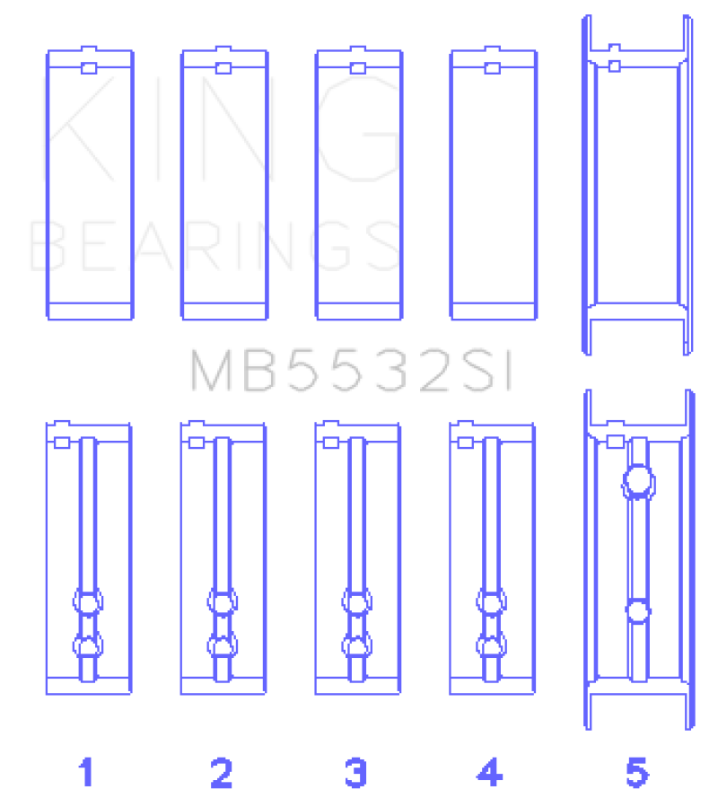 King Chevrolet 151/153 (Size STD) Main Bearing Set King Engine Bearings