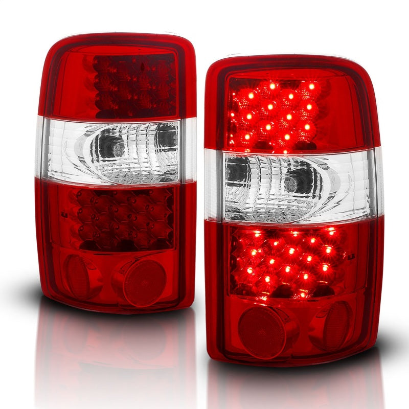 ANZO 2000-2006 Chevrolet Suburban LED Taillights Red/Clear - eliteracefab.com