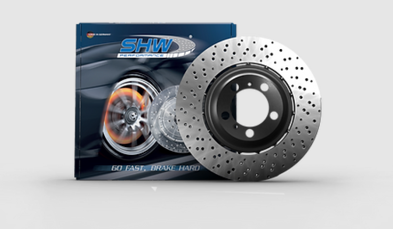 SHW 19-21 BMW M2 Competition 3.0L Right Rear Cross-Drilled Lightweight Brake Rotor - eliteracefab.com