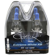 Load image into Gallery viewer, Hella Optilux H1 100W XB Extreme White Bulbs (Pair) - eliteracefab.com