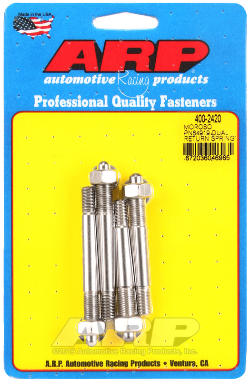 ARP Moroso 64919 Dual Return Spring w/ 1in Spacer Plate SS Carb Stud Kit ARP