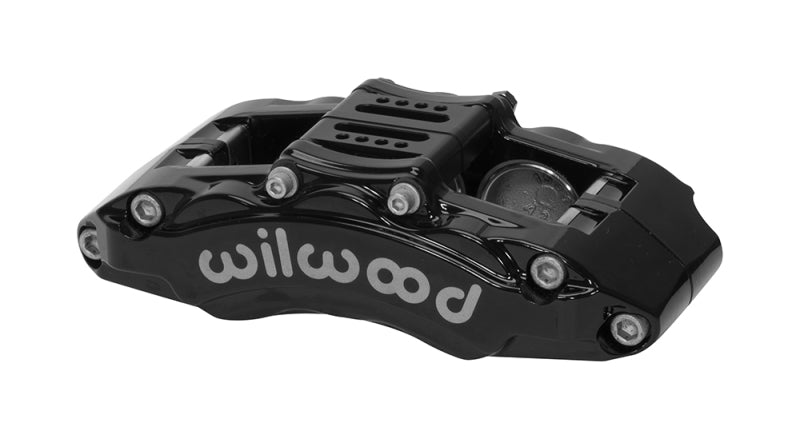 Wilwood Caliper - AT6 Lug Mount Black 1.75in/1.38in/1.38in Piston .75in Rotor - Left Side Wilwood