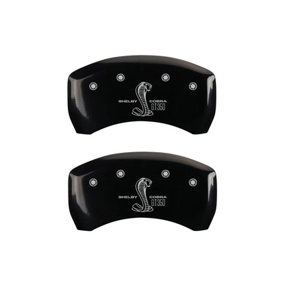 MGP Rear set 2 Caliper Covers Engraved Rear Boss Black finish silver ch MGP