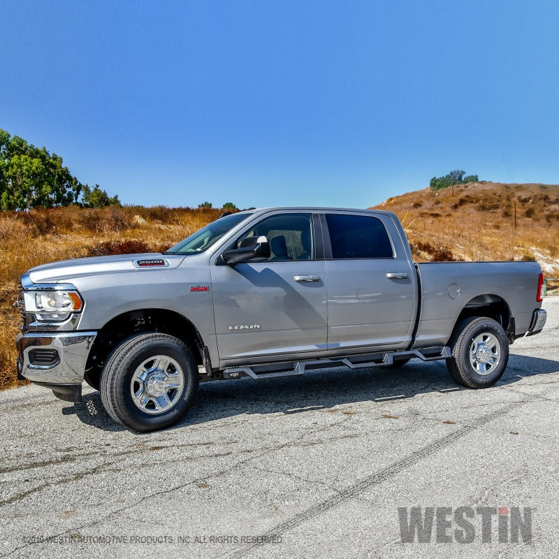 Westin 19-20 Ram 2500/3500 HDX Drop W2W Nerf Step Bars - Textured Black - eliteracefab.com