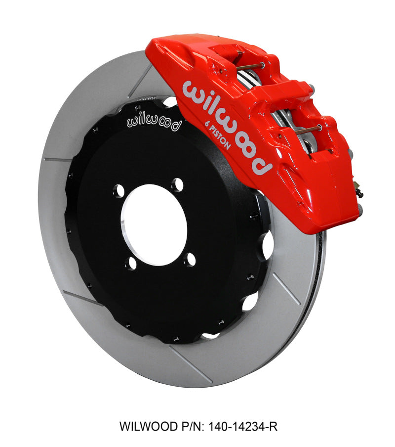 Wilwood Dynapro 6 Front Hat Kit 12.88in Red 2016-Up Mazda MX5 Miata w/ Lines - eliteracefab.com