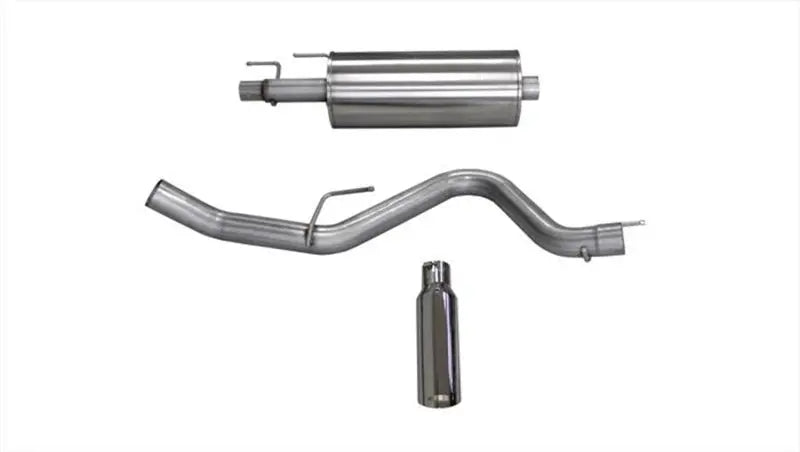 Corsa 15-16 Ford F-150 EcoBoost Cat-Back Single Side Exit w/ 4.0in Polished Tip - eliteracefab.com