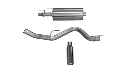 Corsa 15-16 Ford F-150 EcoBoost Cat-Back Single Side Exit w/ 4.0in Polished Tip - eliteracefab.com