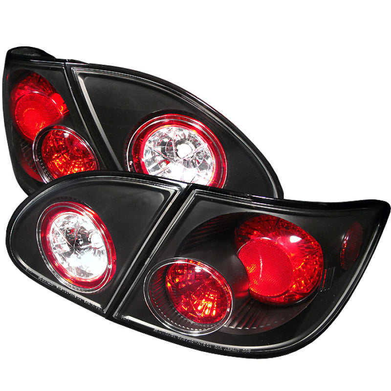 Spyder Toyota Corolla 03-08 Euro Style Tail Lights Black ALT-YD-TC03-BK - eliteracefab.com