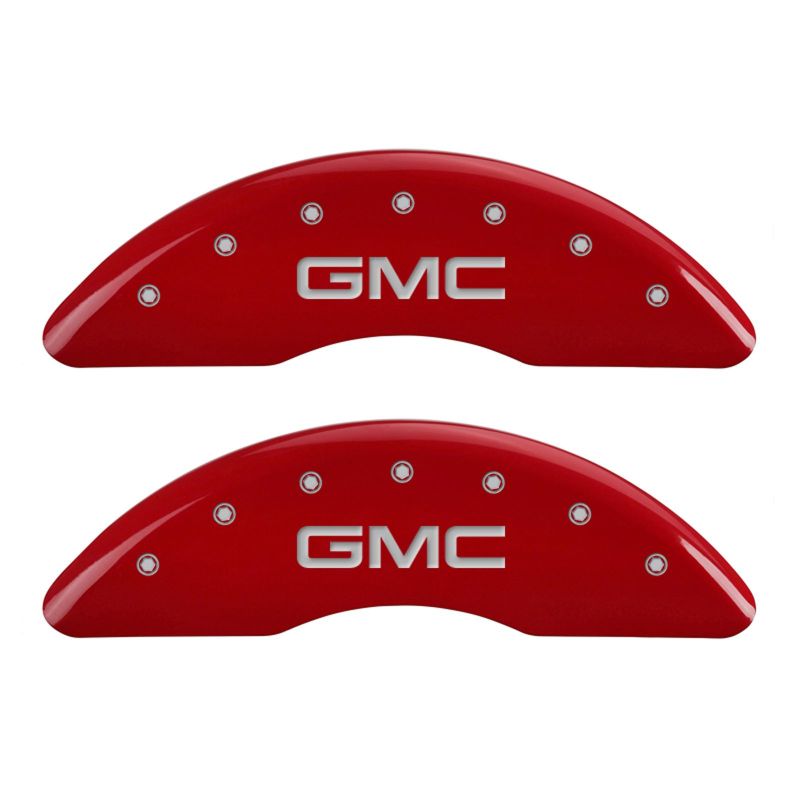 MGP 4 Caliper Covers Engraved Front & Rear GMC Yellow finish black ch MGP