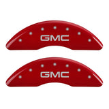 MGP 4 Caliper Covers Engraved Front & Rear GMC Red finish silver ch