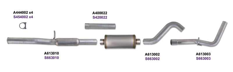 Diamond Eye KIT 3in CB DUAL GAS SS CHEVY/GM 4.8L 5.3L 1500 Diamond Eye Performance
