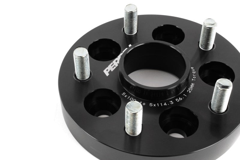 Perrin Wheel Adapter 25mm Bolt-On Type 5x100 to 5x114.3 w/ 56mm Hub (Set of 2) - eliteracefab.com