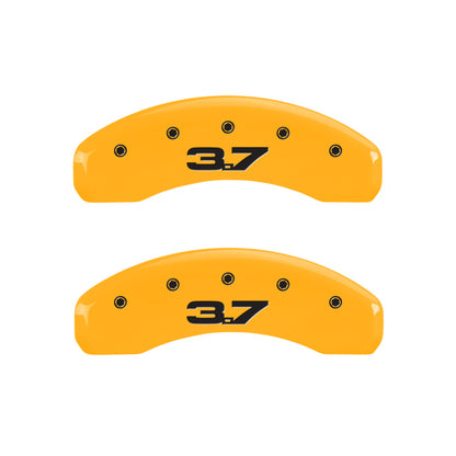 MGP 4 Caliper Covers Engraved Front 2015/Mustang Engraved Rear 2015/Bar & Pony Black fnsh silver ch MGP
