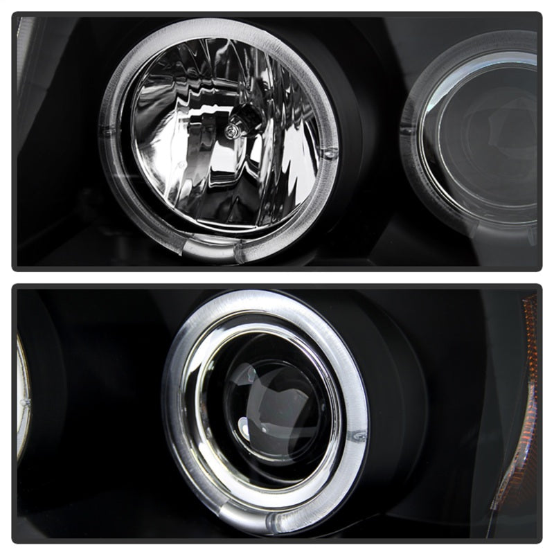 Spyder Nissan Titan 04-14/Armada 04-07 Projector Headlights LED Halo LED Blk PRO-YD-NTI04-HL-BK - eliteracefab.com