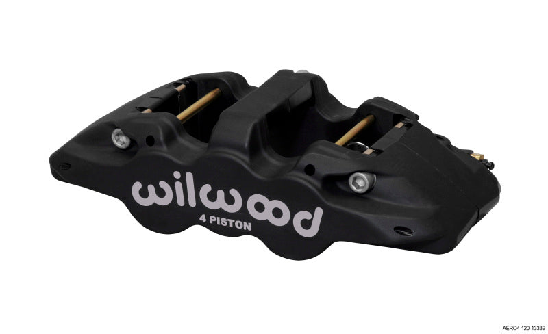 Wilwood Caliper-Aero4 - Black Anodize 1.12/1.12in Pistons 1.25in Disc Wilwood