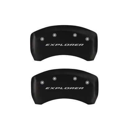 MGP 4 Caliper Covers Engraved Front & Rear Explorer Red finish silver ch MGP