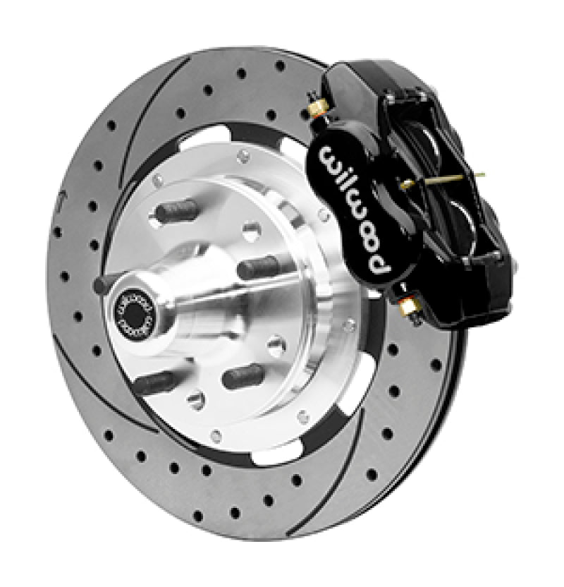 Wilwood 55-57 Chevrolet Bel Air Forged Dynalite Front Big Brake Kit - Black Wilwood