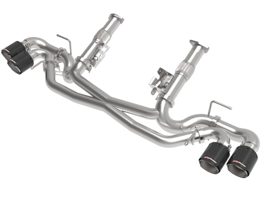aFe MACH Force-Xp 3in to 2-1/2in 304SS Cat-Back (No Muff.) 2020 Chevy Corvette (C8) 6.2L - Black Tip aFe