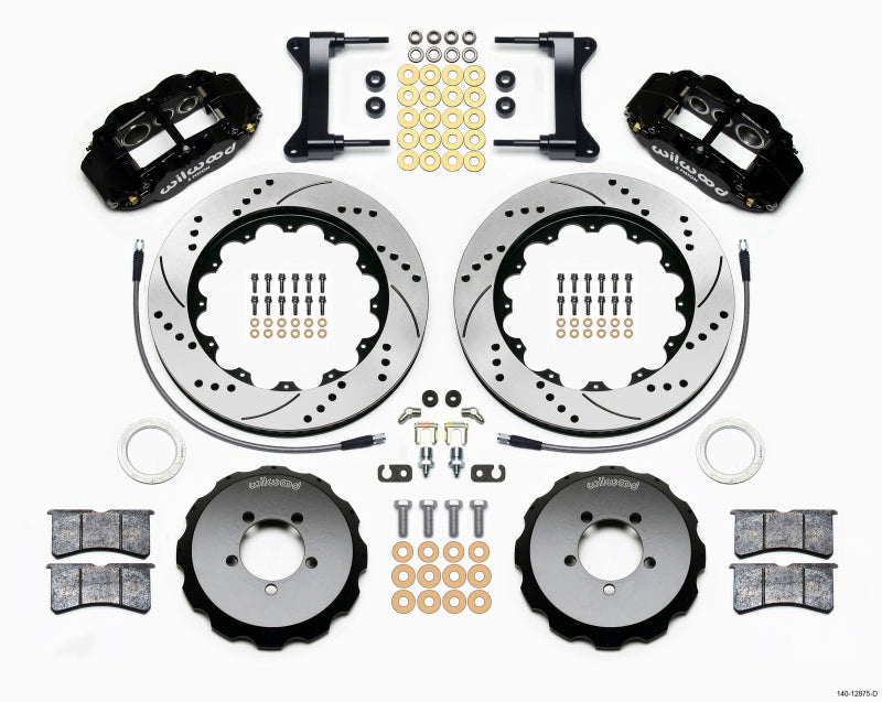 Wilwood Narrow Superlite 6R Front Hat Kit 14.00in Drilled 1999-2012 Subaru WRX w/Lines Wilwood