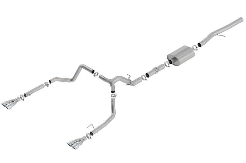 Borla 19 Chevrolet Silverado/GMC Sierra 1500 6.2L SS ATAK Catback Exhaust - Square Chrome Tips - eliteracefab.com