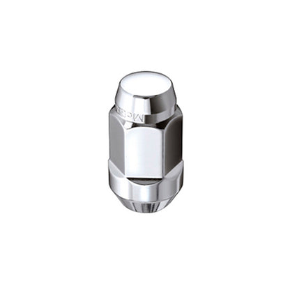 McGard Hex Lug Nut (Cone Seat Bulge Style) M14X1.5 / 13/16 Hex / 1.945in. Length (4-Pack) - Chrome - eliteracefab.com