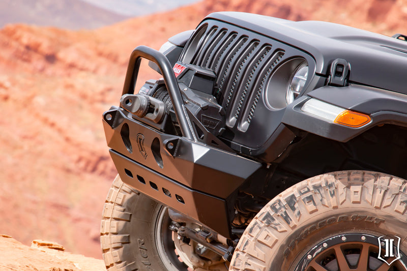 ICON 2018+ Jeep Wrangler JL / 2020+ Jeep Wrangler JT Pro Series Front Bumper w/Bar/Tabs ICON