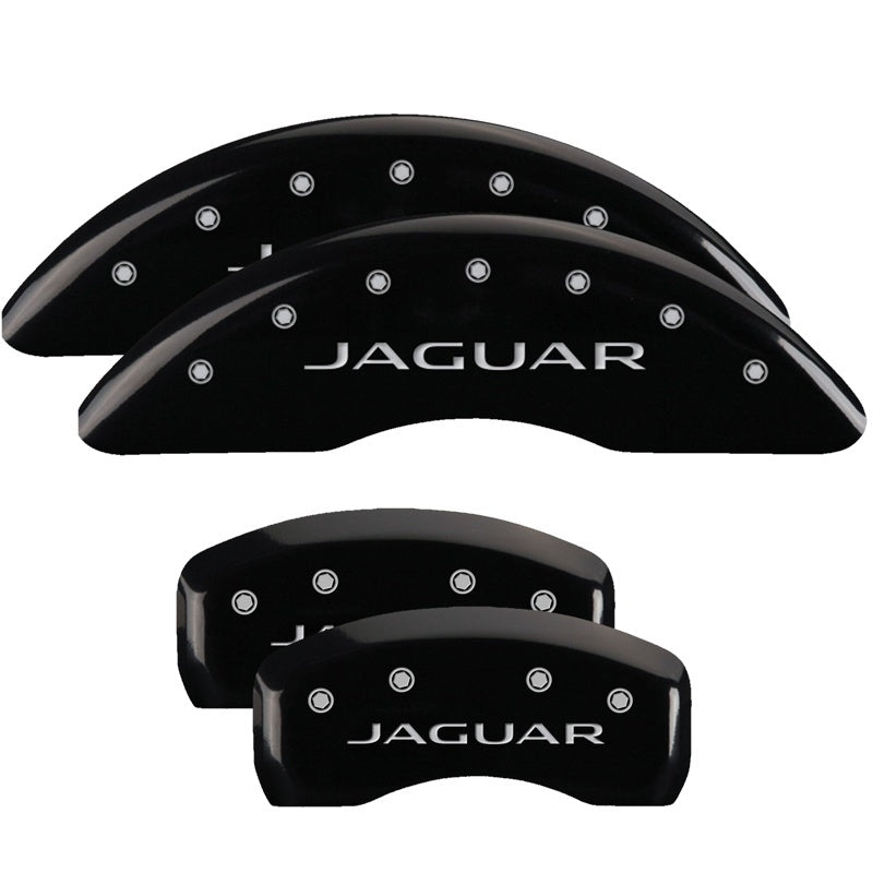 MGP 4 Caliper Covers Engraved Front & Rear MGP Black Finish Silver Characters 2017 Acura MDX MGP