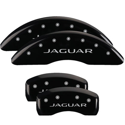 MGP 4 Caliper Covers Engraved Front & Rear MGP Black Finish Silver Characters 2017 Acura MDX MGP