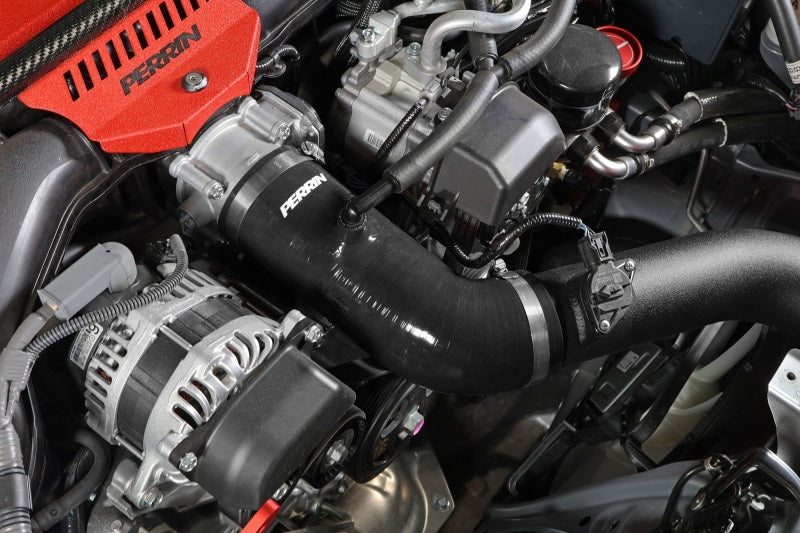 Perrin 22-23 Subaru BRZ/Toyota GR86 Silicone Inlet Hose (3in. ID / SS Wire) - Black Perrin Performance