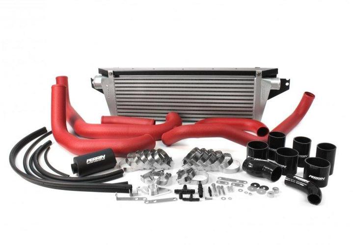 Perrin 08+ STi FMIC Red Boost Tubes w/ Black Silicone - eliteracefab.com