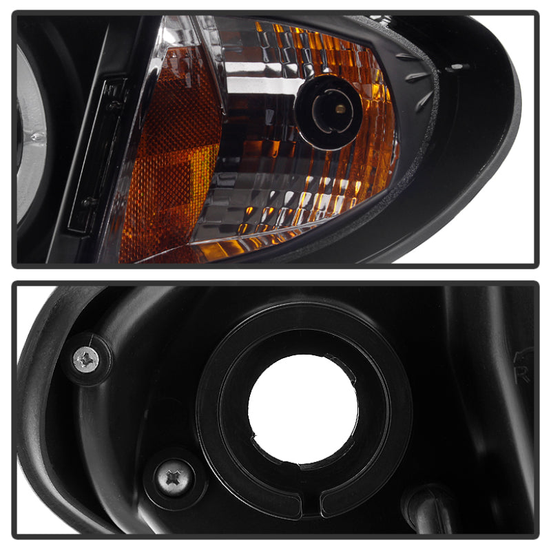 Spyder BMW E46 3-Series 02-05 4DR Projector Headlights 1PC LED Halo Blk PRO-YD-BMWE4602-4D-AM-BK - eliteracefab.com