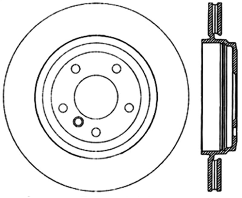 StopTech Sport Slotted (CRYO) 01-06 BMW 330Ci Rear Left Rotor Stoptech