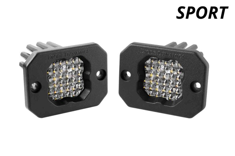 Diode Dynamics Stage Series C1 LED Pod Sport - White Flood Flush ABL (Pair)