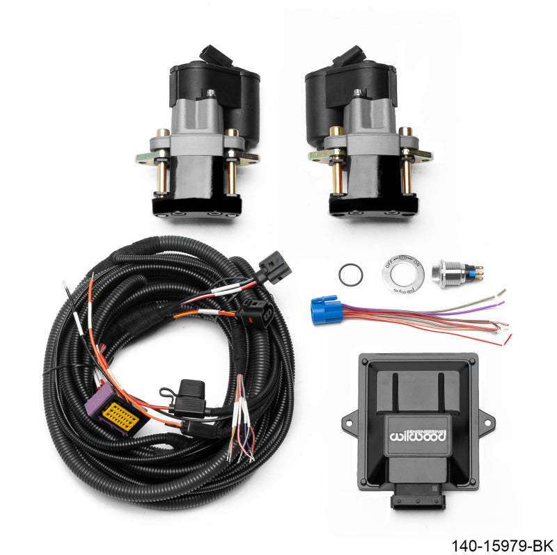 Wilwood Electronic Parking Brake Rear Retrofit Kit - 0.810in Rotor Black - eliteracefab.com