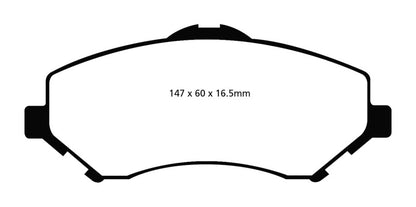 EBC 08-11 Chrysler Town & Country 3.3 Greenstuff Front Brake Pads - eliteracefab.com