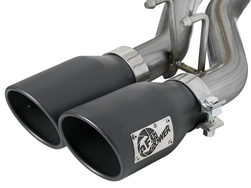 aFe Rebel Series Cat-Back 2.5in Dual Center Exit SS Exhaust w/ Black Tips 07-14 Jeep Wrangler V6 aFe