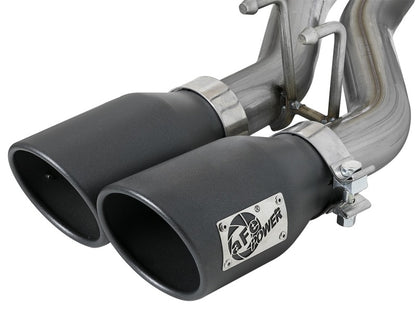 aFe Rebel Series Cat-Back 2.5in Dual Center Exit SS Exhaust w/ Black Tips 07-14 Jeep Wrangler V6 aFe