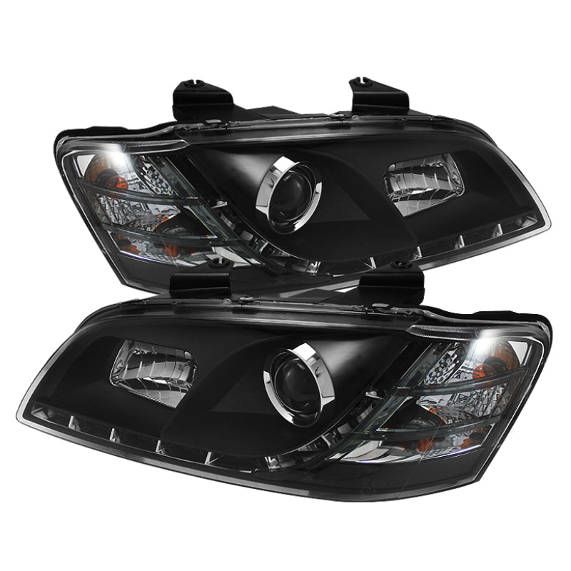 Spyder Pontiac G8 08-09 Projector Headlights DRL Black High H1 Low H7 PRO-YD-PG808-DRL-BK - eliteracefab.com