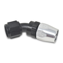 Load image into Gallery viewer, Russell Performance -4 AN Black/Silver 45 Degree Full Flow Hose End