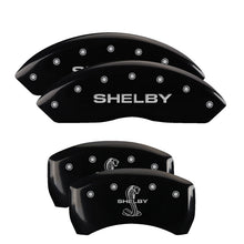 Load image into Gallery viewer, MGP 4 Caliper Covers Engraved Front Shelby Engraved Rear Tiffany Snake Black finish silver ch MGP