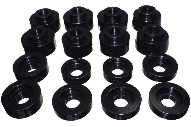 Energy Suspension 08-16 Ford F-250/F-350/F-450/F-550 Super Duty Crew Cab Black Body Mount Set - eliteracefab.com