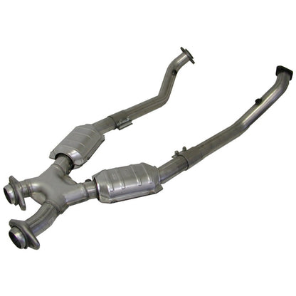 BBK 96-98 Mustang 4.6 GT High Flow X Pipe With Catalytic Converters - 2-1/2 - eliteracefab.com