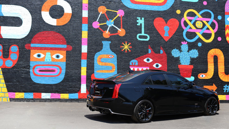 Corsa 16-18 Cadillac ATS 3.6T 4in Inlet / 4in Outlet Twin Black Tip Kit (For Corsa Exhaust Only) CORSA Performance