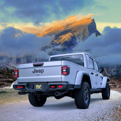 MagnaFlow 2020 Jeep Gladiator 3in Street Series Dual Split Exit SS Cat-Back Exhaust w/Black Tips - eliteracefab.com